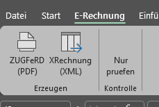 Menüband des Excel-Add-Ins